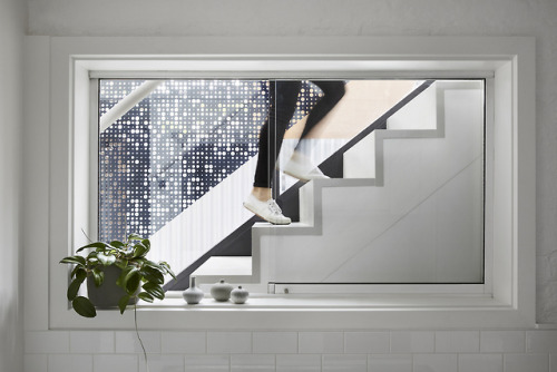 remodelproj:Nice detail of Window at Entry Stairs - nice way to frame stairs within window frame