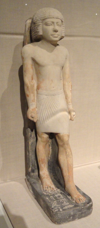 Painted limestone statue of a man named Minnefer.  Artist unknown; late 5th Dynasty (ca. 2377-2