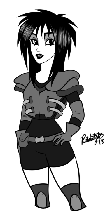 Inktober Day #13 of Darkly-Inclined characters is Kylie Griffin from the animated spinoff series of 