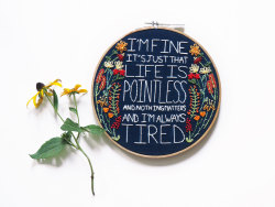 sosuperawesome:  Embroidery - including quotes,