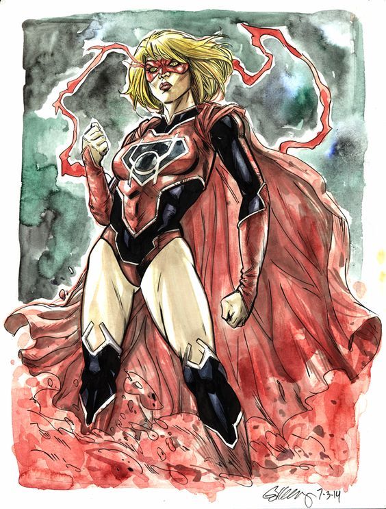 comic-book-ladies: Red Lantern Supergirl by Ryan Kelly