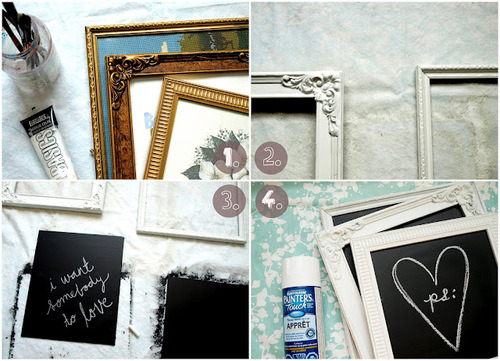 @AnnaBanks: I spent some time making chalkboard frames for the house today. #DIY