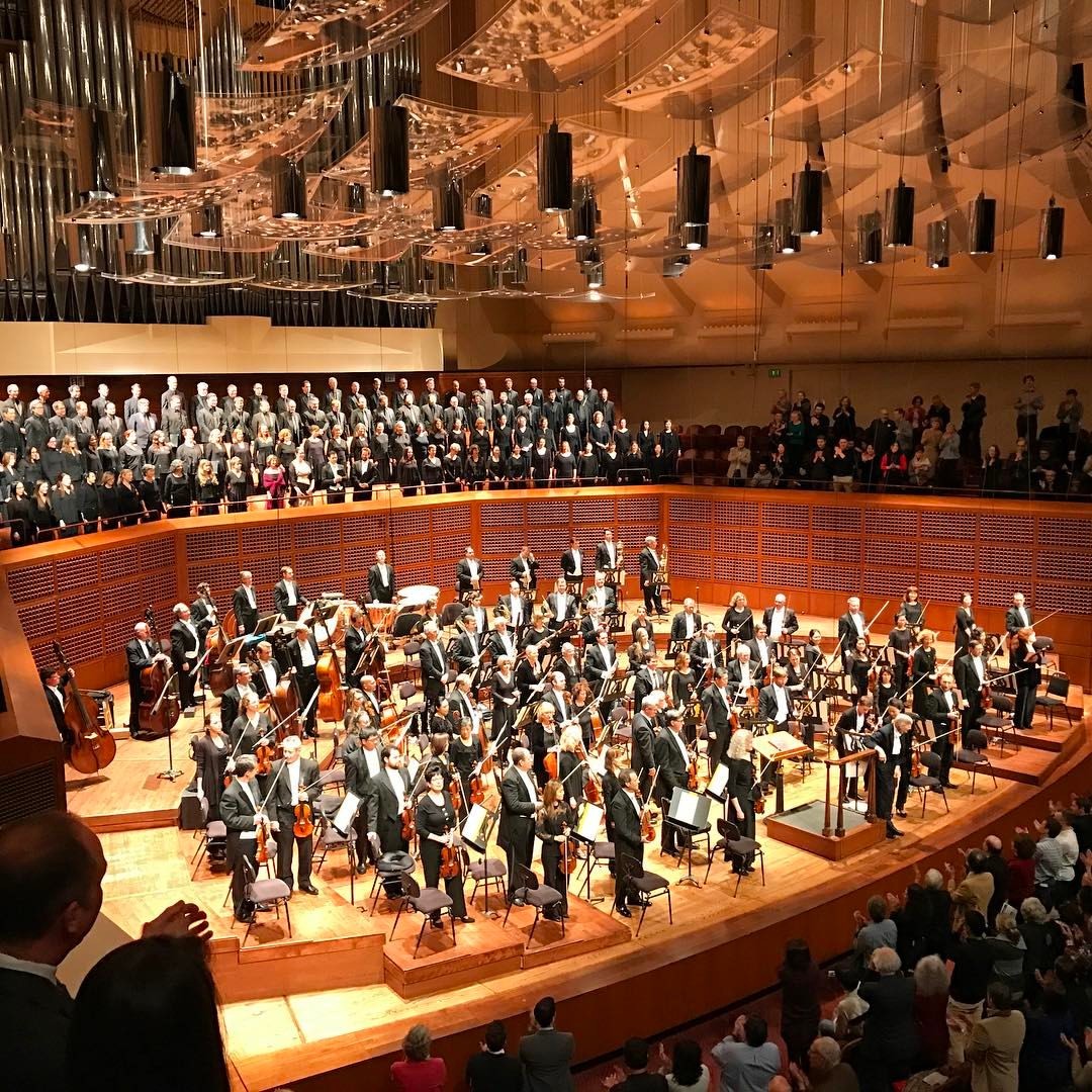 Oh friends, put aside these sounds!
Let us be more civil,
And speak more joyfully. (at Davies Symphony Hall)