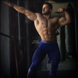 musclehunkymen:  Stacked muscle Zeus!