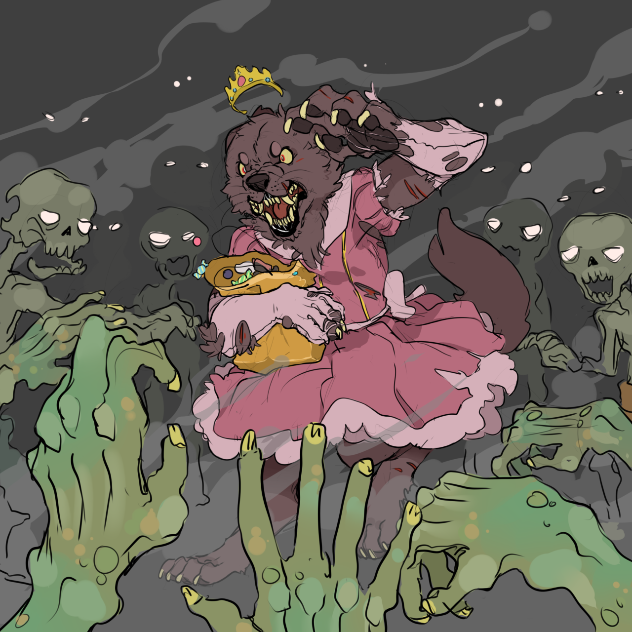 marzipantwist:  On Halloween night, zombies should be careful who they attack because