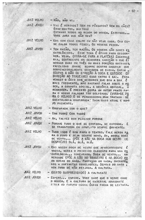 Datiloscritos de uma das oito peças teatrais escritas por Hilda Hilst: Auto da barca Camiri. O material é reprodução da edição dedicada a escritora dos Cadernos de Literatura Brasileira do Instituto Moreira Salles. Auto da barca de Camiri foi...