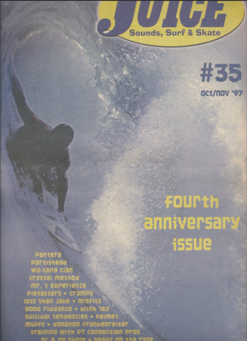 Juice Magazine #35Fourth Anniversary Issue with Pantera, Portishead, Wu-Tang Clan, Crystal Method, M