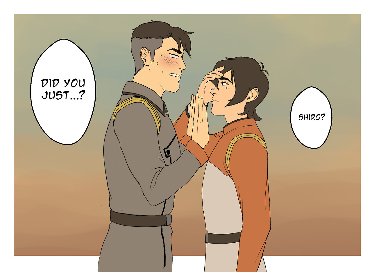 eri-damon: That time Shiro kissed Keith by accident lolTotally not inspired by Honey