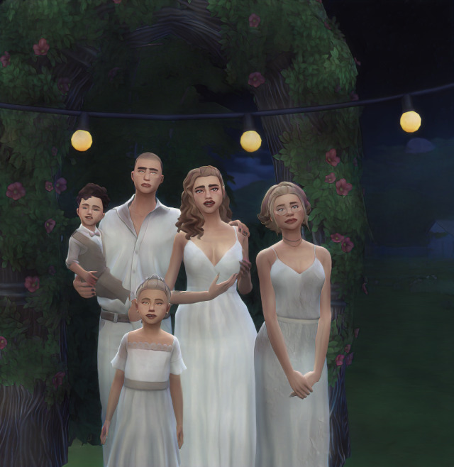 Wedding day number 3 for Wolfgang :’) p.s; @gunthermunch influenced me on this one  #dl #he married kassandra TWICE but they eventually got a divorce  #now hes with valentina who he knocked up in highschool...  #they had another kid together aka the small bud there  #the middle child isnt his  bio cild but he luvs her tbh