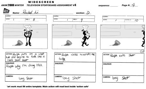 Beat board and story panels for a commercial script “Poochie Pouches”. Last storyboard a