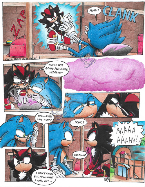 Sonic VS ShadowMini comic of the 2 swapping body`s.