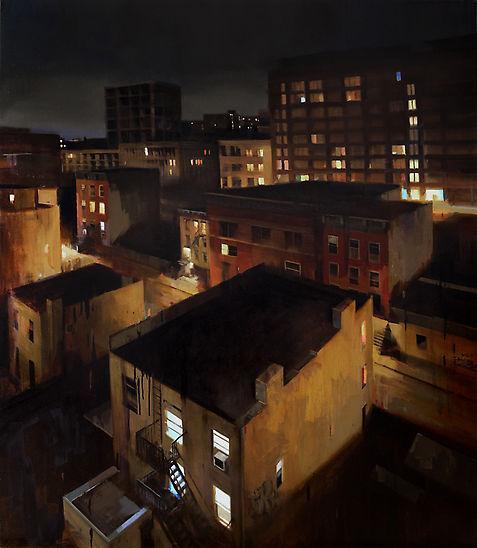 asylum-art:  Kim Cogan At the hespe gallery  His painterly depictions of Brooklyn,