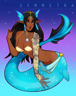 redrabbu:A mermaid Symmetra for @milkcubusss!!! O oO &lt;3 &lt;3 &lt;3