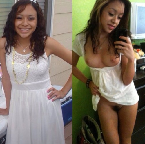 amateurmexicanalust: A before and after? Lol I never wear underwear with a dress or skirt :*