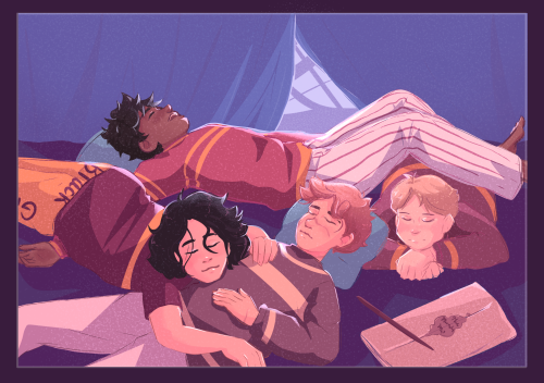 lentejart: Mauraders sleepover- Based off a prompt from an anon