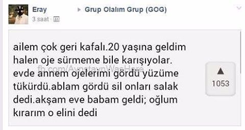 ailem çok geri kafalı.20...