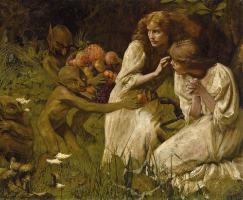 blondebrainpower:The Goblin Market, 1899By Hilda Koe