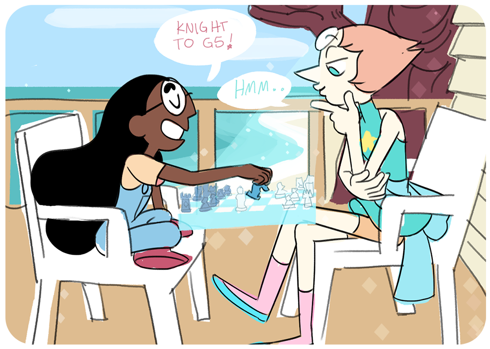 kangaya:  aight! i gotta get ready for school now, here’s connie and pearl playing