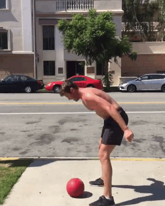 mynewplaidpants: For more shirtless Armie Hammer playing with balls CLICK HERE