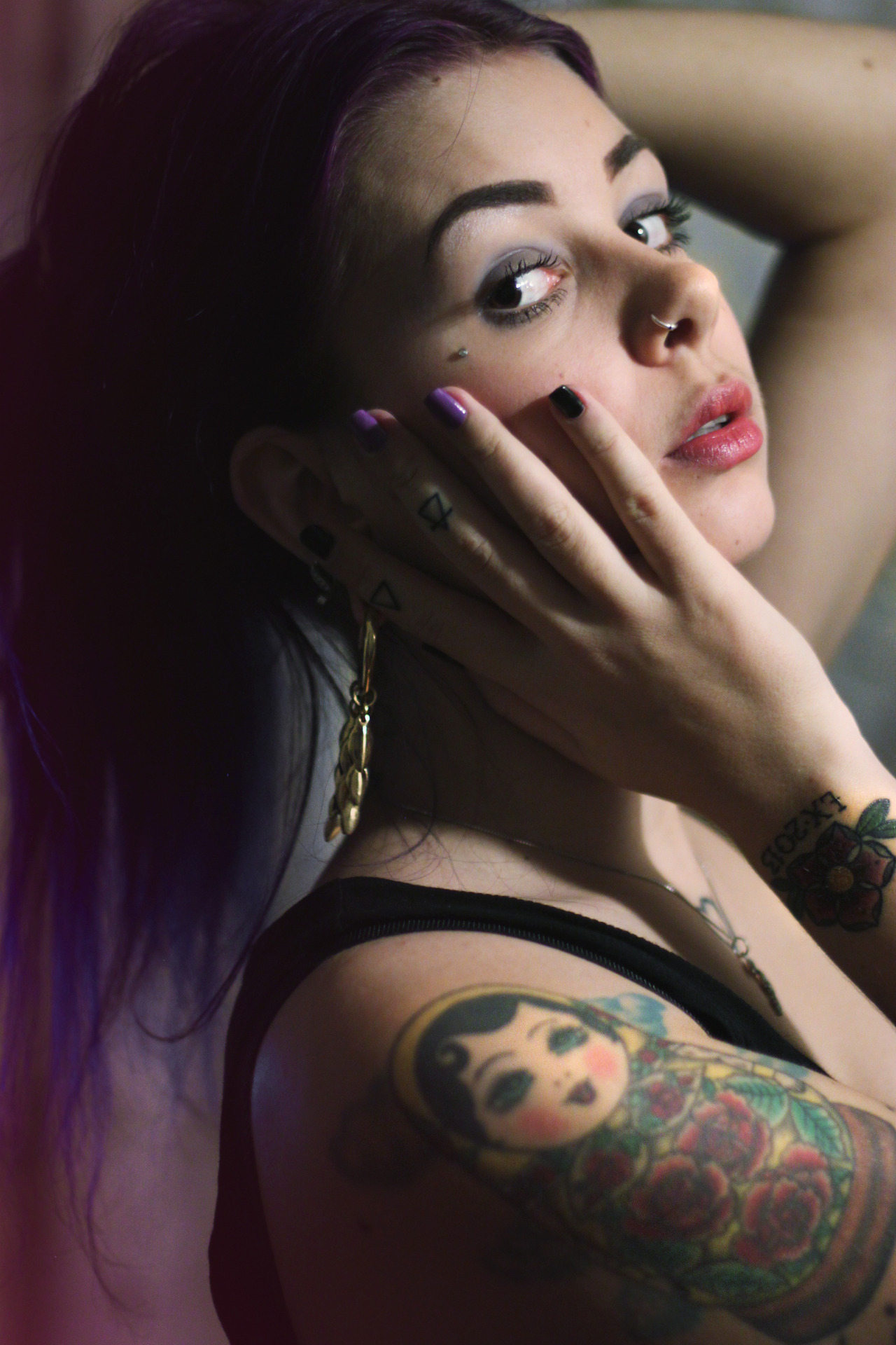 wildfoxwithowleyes:  Selfie number 2 wearing Diablo Organics Weights by Jimmy Buddha!