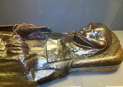 Copper effigy of Blanche de Champagne, c.  1306 