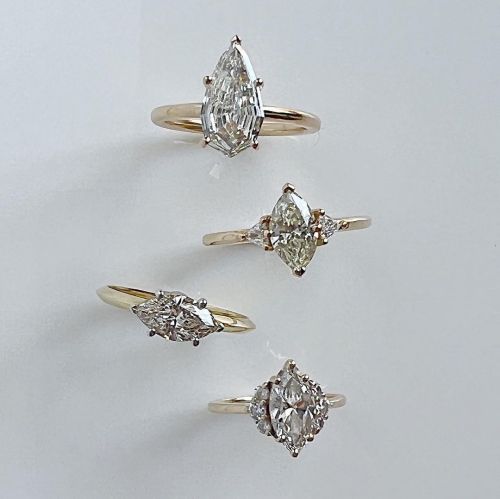 Marquise cuts and pear shape set in 4 ways ✨  . . . #marquisediamondring #peardiamond #peardiamondri