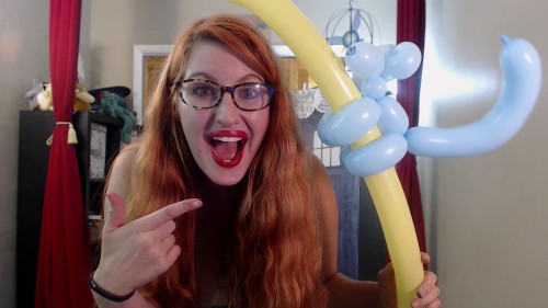 kayleepond:  The balloon animals/things that I made during tonight’s show! Always super fun! Oh and we played with “B’loonies” with mixed results!