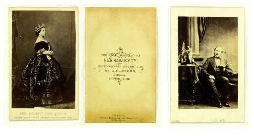 19th century carte de visite photographs of Queen Victoria and Prince Albert c1860s