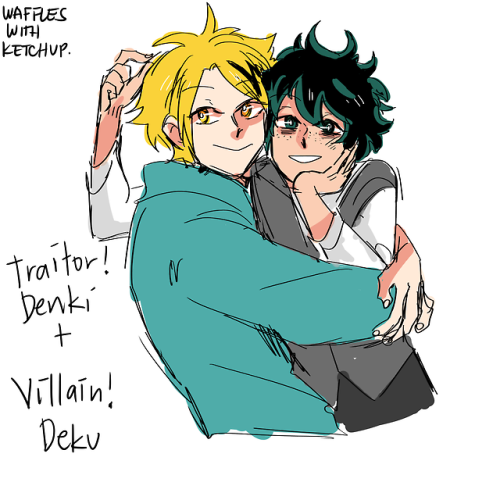 todorokitops: waffleswithketchup:THIS AU FAM  Ngl whenever I think about traitor!Kaminari, I hc that