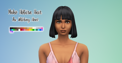 kittsims: Sims 4 Miiko Hotaru Hair - The Witching Hour Recolour (Override) Hello! Here we have @miik