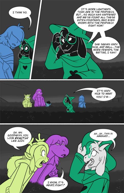 lynxgriffin:Dark World, party of four!Yeuh, new Paper Trail part today! Now at a new Dark World sect