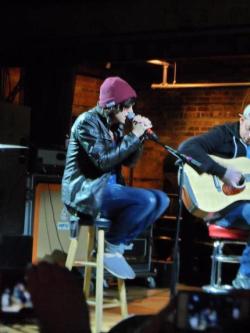 crackhoekitty:  This is a bit older, but it’s from the first time I saw Sleeping With Sirens live. Kellin did an acoustic show, and a meet and greet, this is from that.Kellin Quinn- April 13th, 2013. 