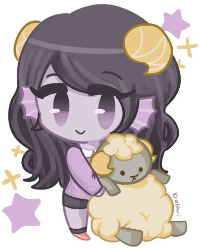 and a chibi for @plushi!look at her trollsona isnt it cute