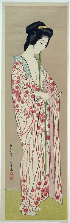 jeannepompadour:  Woman Dressing, by Hashiguchi Goyô, circa 1920