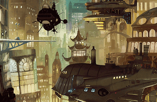 e-ripley:Steampunk Cityscapes inLOVE, DEATH & ROBOTS | 1x08 Good Hunting