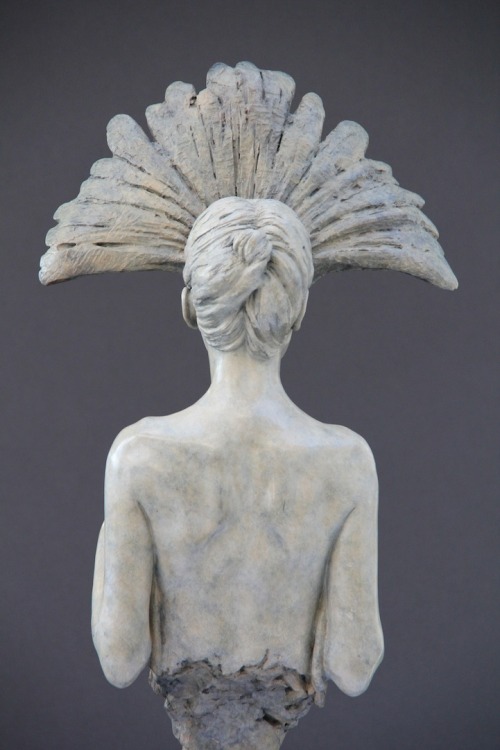 cross-connect:   Beautifully Oxidized Bronze Sculptures of Elongated Women Michael James Talbot London-based artist Michael James Talbot creates beautiful sculptures of elongated women inspired by Greek mythology and Venetian masquerades. The surreal