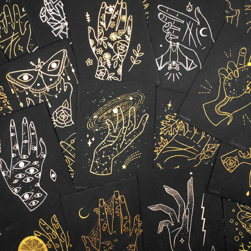 lordofmasks:Golden Hands | Inktober 2017 OriginalsMy Inktober originals are available now in my Etsy