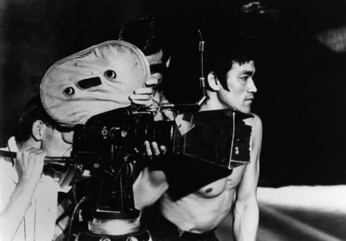 70rgasm:Bruce Lee on the set of Enter the Dragon directed by Robert Clouse, 1973