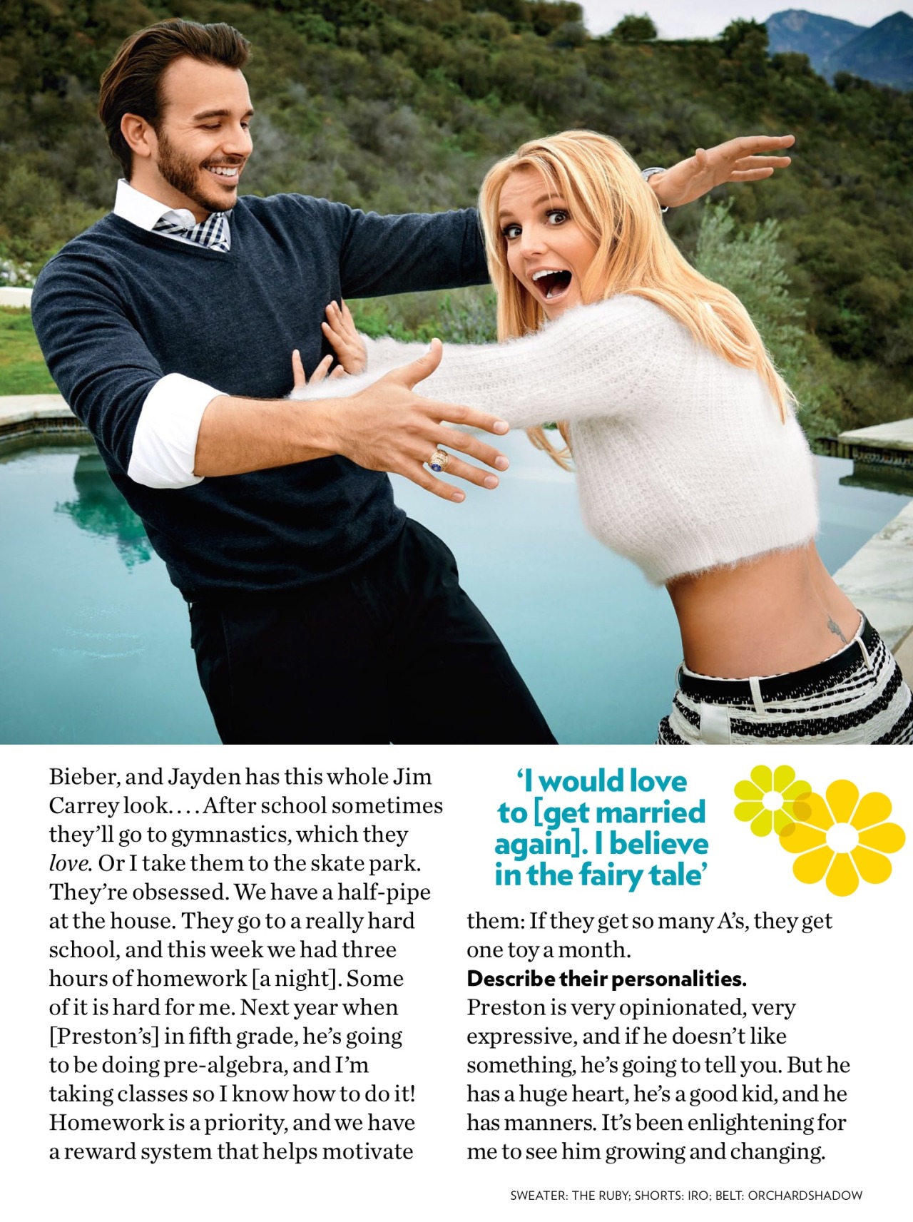 britney:“Did you ever think you’d be this happy? No, never. Not in my wildest