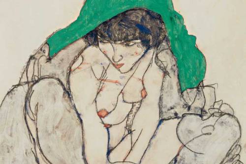 Woman Crouching (detail) -  Egon Schiele  1914 