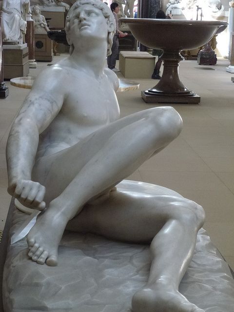boysnmenart:  Filippo Albacini, 1825, The Wounded Achilles, marble