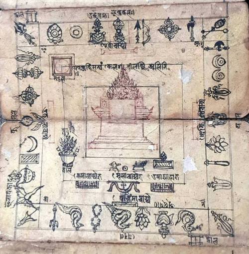 Diagram of a yagna rite, Nepal