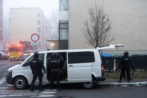  Specialna Enota Policije (Special Police Unit) in Ljubljana, Slovenia, January 2022.