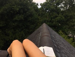 bohiti:  how i spend almost ever evening, writing &amp; watching the sunset from my roof 