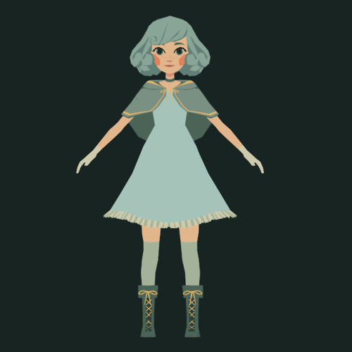 A client requested a low poly villager girl, and I did my best! If you’d like to see the process, cl