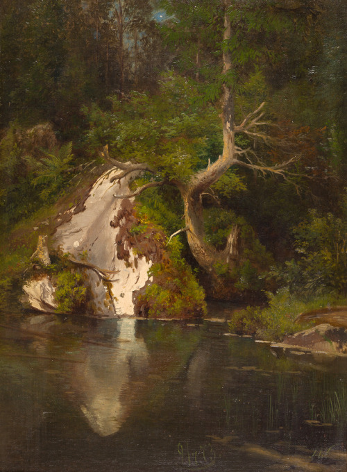 Josef Wenglein  (1845 - 1919)Shore at the Achensee, 1873