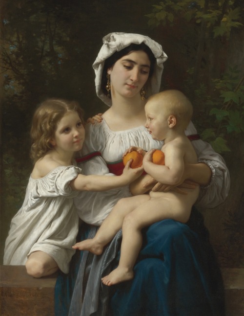 Les oranges.1865.Oil on Canvas.117 x 90 cm.Art by William Adolphe Bouguereau.(1825-1905).