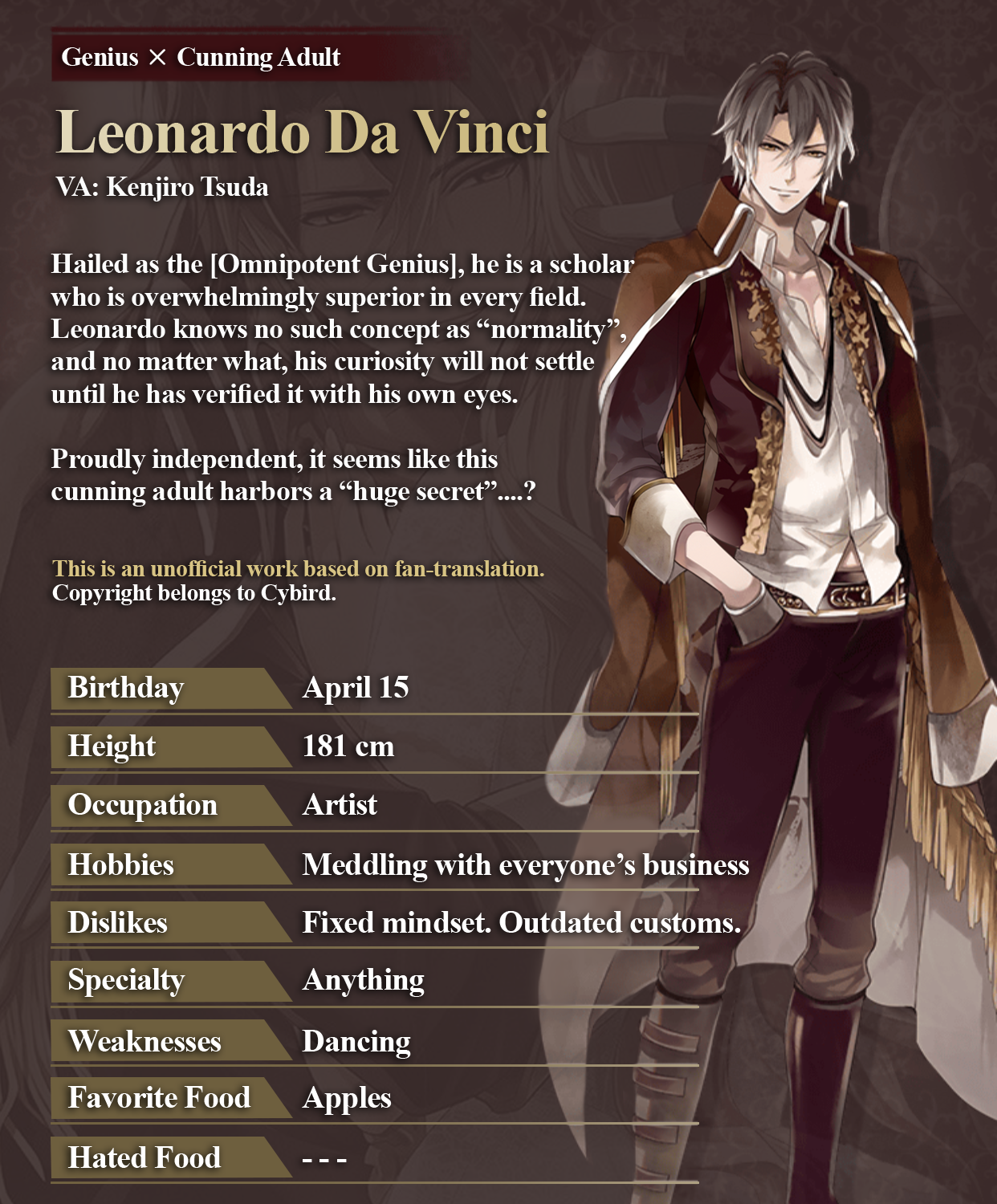 Y'all Thirsty — ikevampeventarchive: Leonardo Da Vinci Profile...