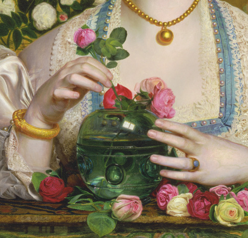 Grace Rose (detail)Frederick Sandys (British; 1829–1904)1866Oil on panelYale Center for British Art,