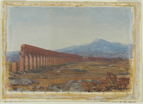 artgalleryofontario:Fowler, Daniel, Canadian, 1810 - 1894Desolation, Campagna, Rome1879Watercolour o